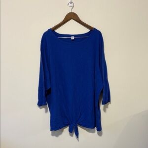 Old Navy Royal Blue Tie-Hem Tunic